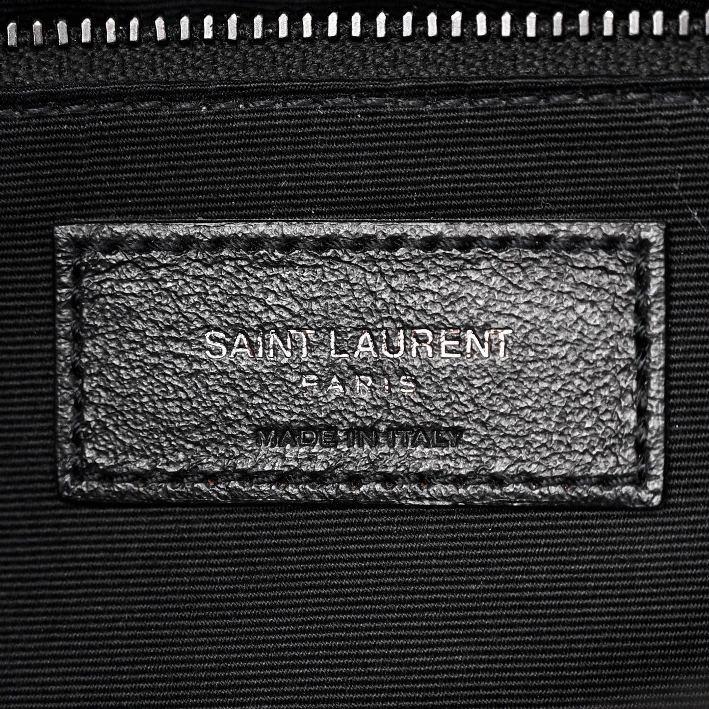 Calfskin Y Quilted Monogram Monochrome Large Loulou Chain Satchel Black