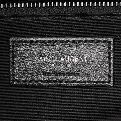 Saint Laurent Calfskin Y Quilted Monogram Monochrome Large Loulou Chain Satchel Black 6 of 11