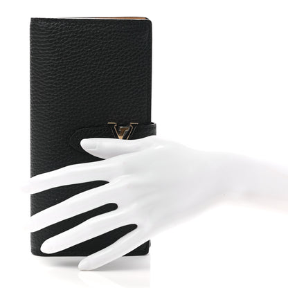 Louis Vuitton Taurillon LV Vertical Capucines Wallet Black Arizona 2 of 7