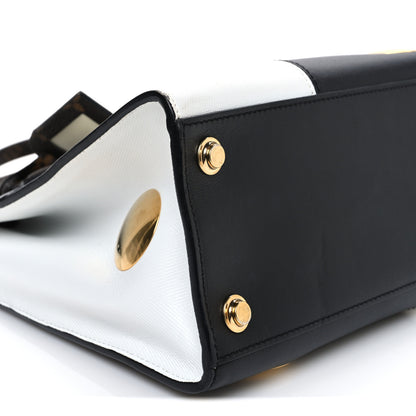 Louis Vuitton Calfskin Monogram Studded City Steamer PM Black White 8 of 9