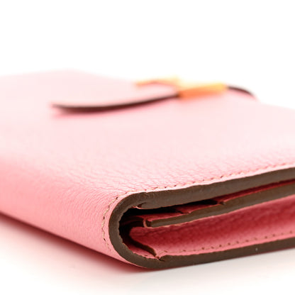 Hermes Chèvre Mysore Bearn Gusset Wallet Rose Confetti 9 of 9