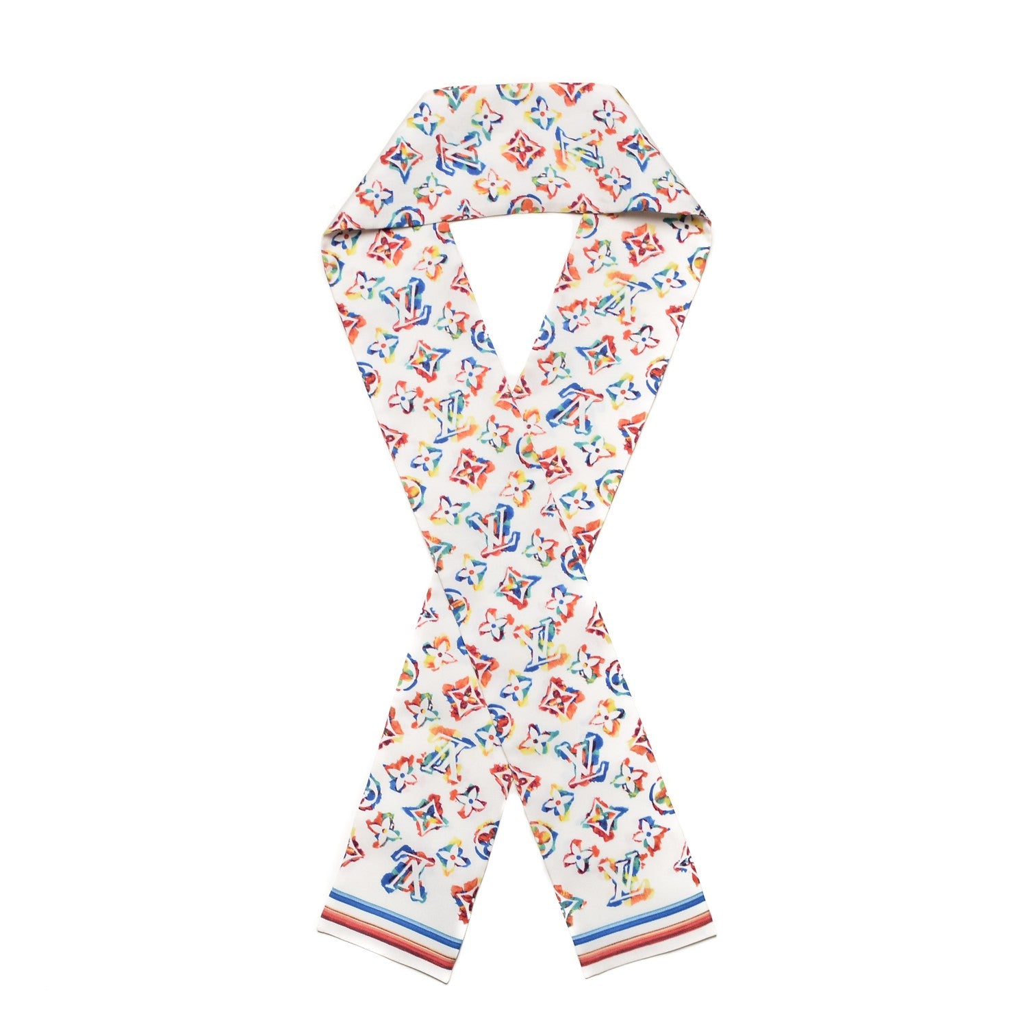 Louis Vuitton Silk Monogram Rainbow Bandeau White 1 of 4
