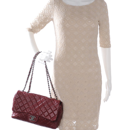 Chanel Lambskin Jumbo Single Flap Dark Red 2 of 9