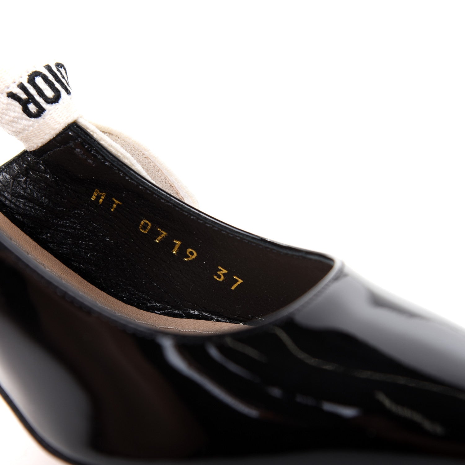 Christian Dior Patent Ribbon J'Adior Slingback 65mm Pumps 37 Black 10 of 10