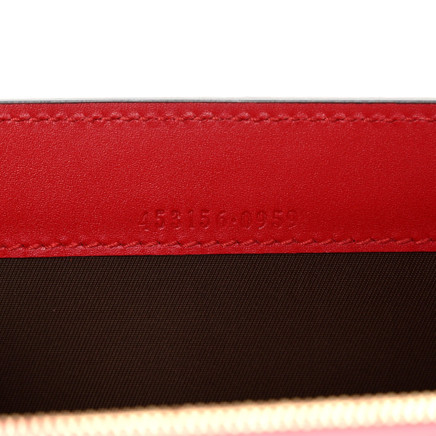 Guccissima Padlock Clutch Hibiscus Red