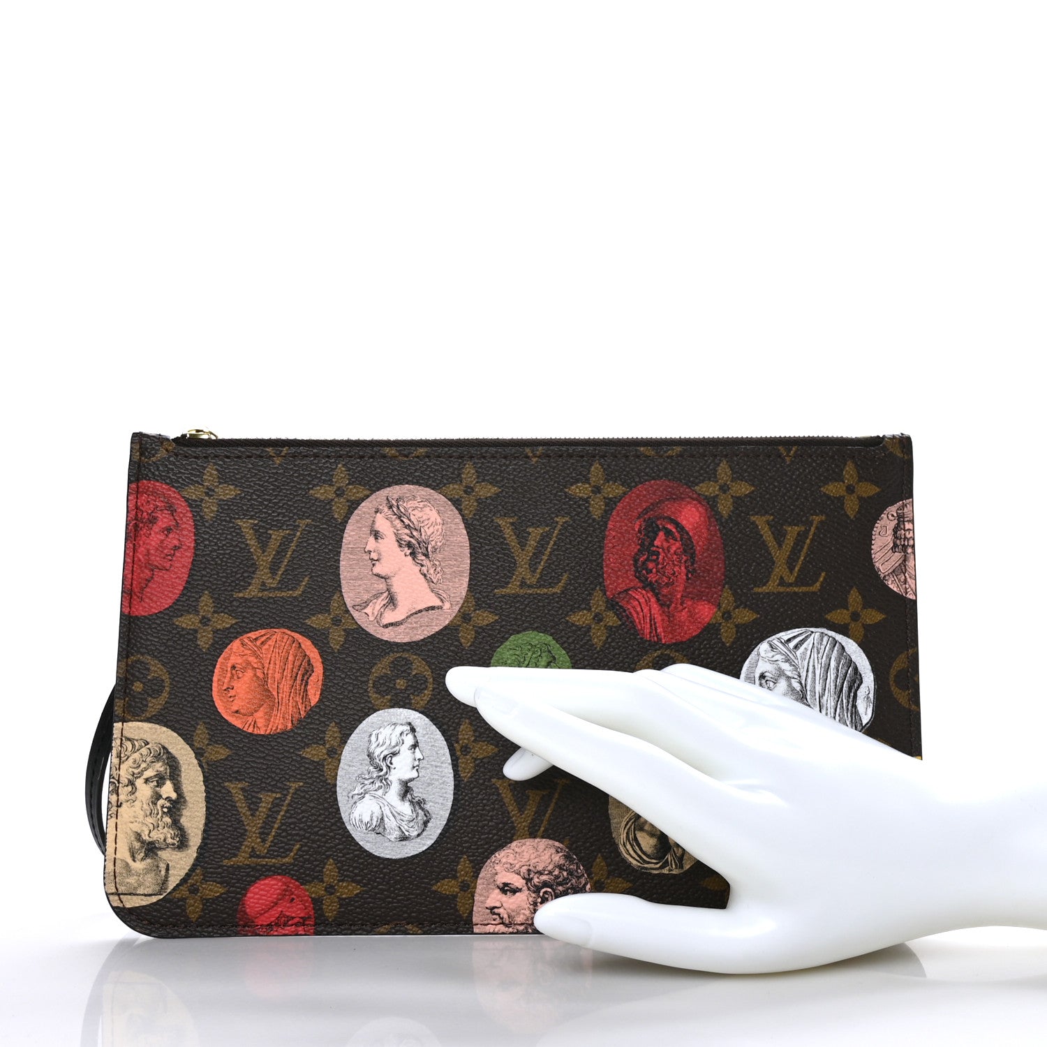 Louis Vuitton X FORNASETTI Monogram Cameo Neverfull MM GM Pochette 2 of 6