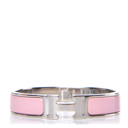 Hermes Enamel Narrow Clic Clac H Bracelet PM Rose Nacarat 1 of 7