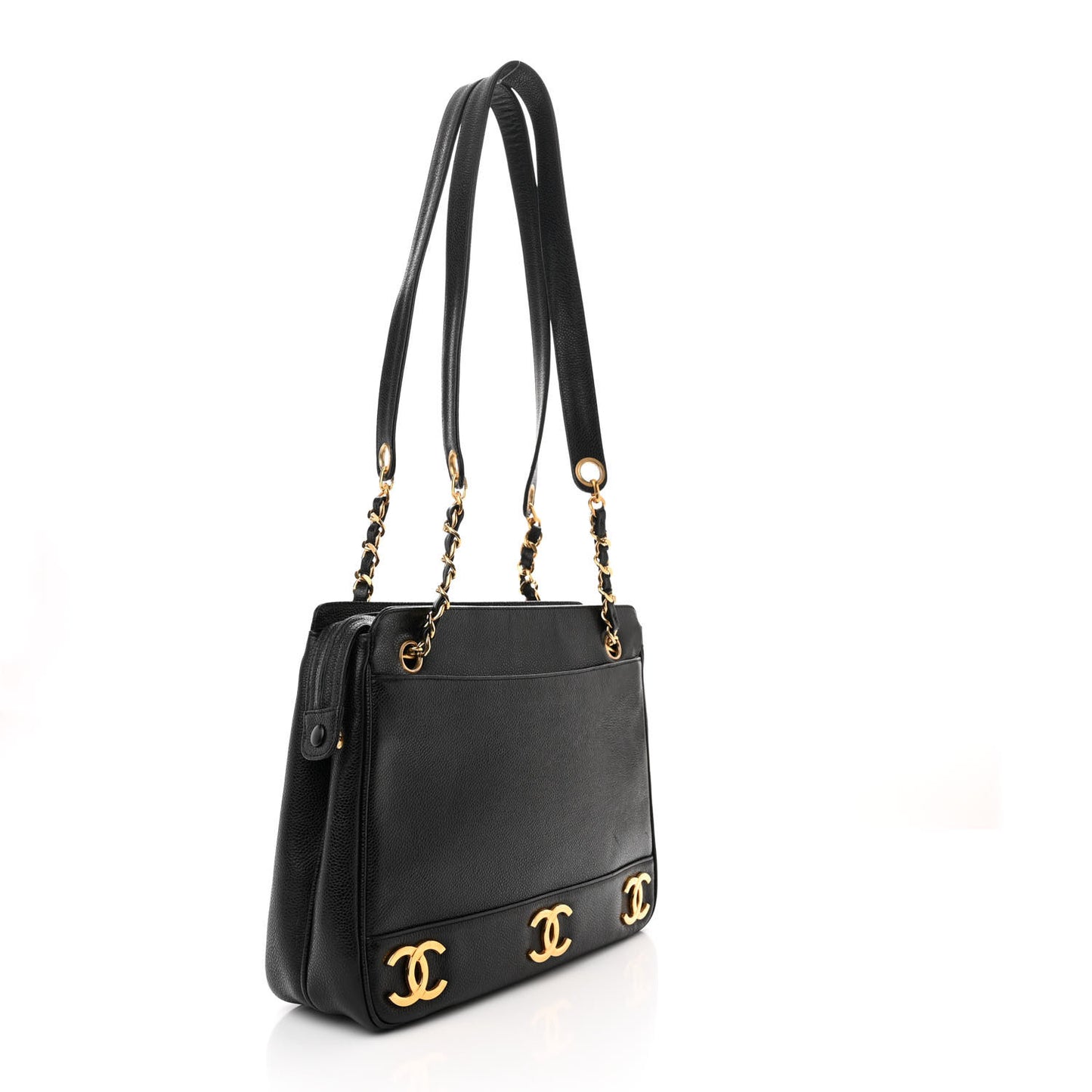 Caviar CC Shoulder Bag Black