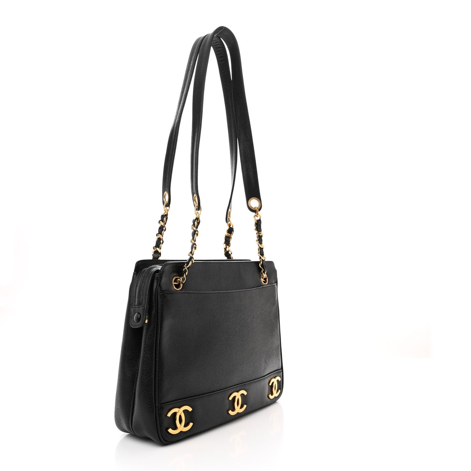 Chanel Caviar CC Shoulder Bag Black 3 of 10
