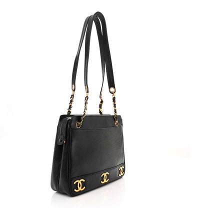 Chanel Caviar CC Shoulder Bag Black 3 of 10