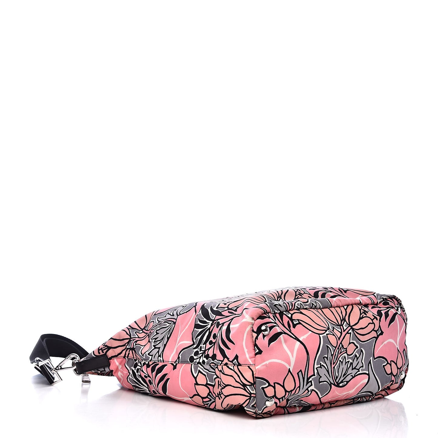 Tessuto Nylon Saffiano Floral Print Tote Peonia