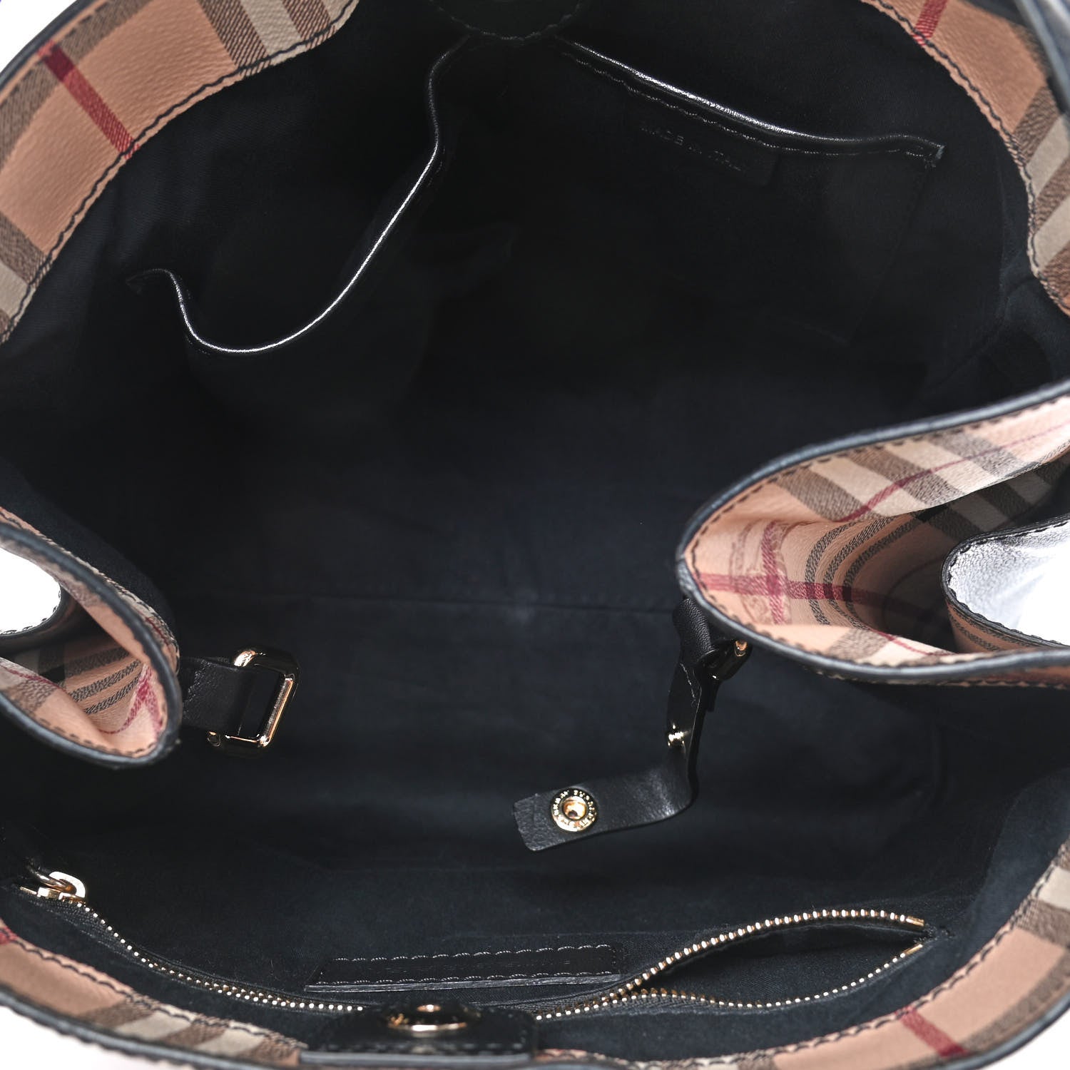Burberry Haymarket Check Small Canterbury Tote Black 4 of 4