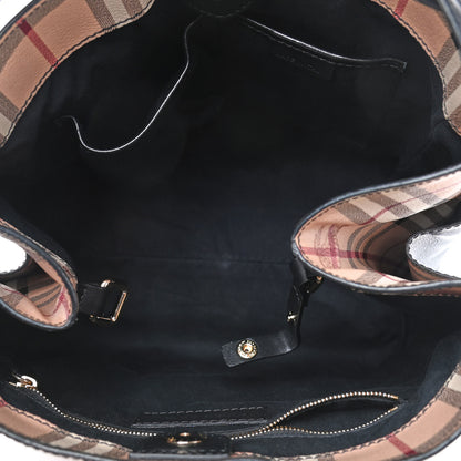 Burberry Haymarket Check Small Canterbury Tote Black 4 of 4