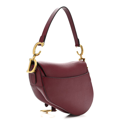 Christian Dior Grained Calfskin Saddle Bag Red 3 of 10