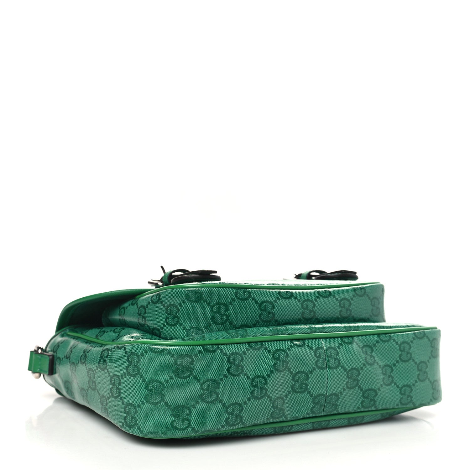 Gucci Monogram GG Childrens Messenger Bag Green 4 of 10