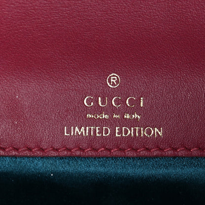 Gucci Velvet Matelasse Crystal Sequin Heart Embroidered GG Marmont Mini Bag Light Raspberry Rose 6 of 11