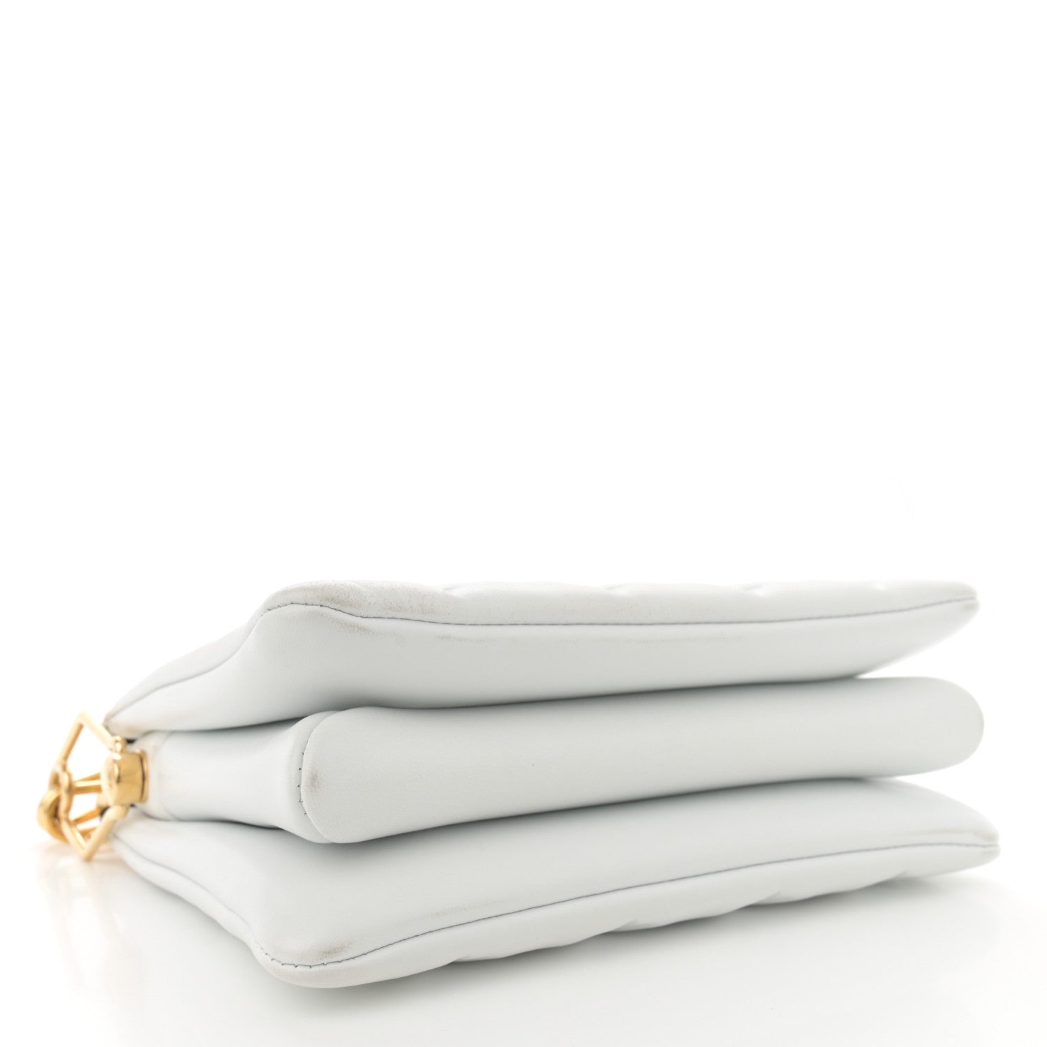 Louis Vuitton Lambskin Embossed Monogram Coussin BB White 4 of 12