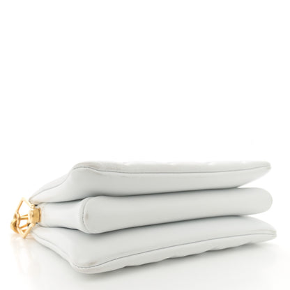 Louis Vuitton Lambskin Embossed Monogram Coussin BB White 4 of 12