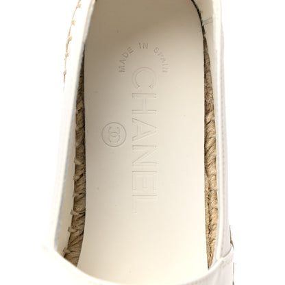 Chanel Lambskin CC Espadrilles 35 White Black 6 of 10