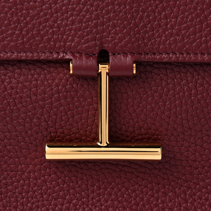 Tom Ford Grained Calfskin T Clasp Tara Crossbody Bag Cabernet 7 of 9
