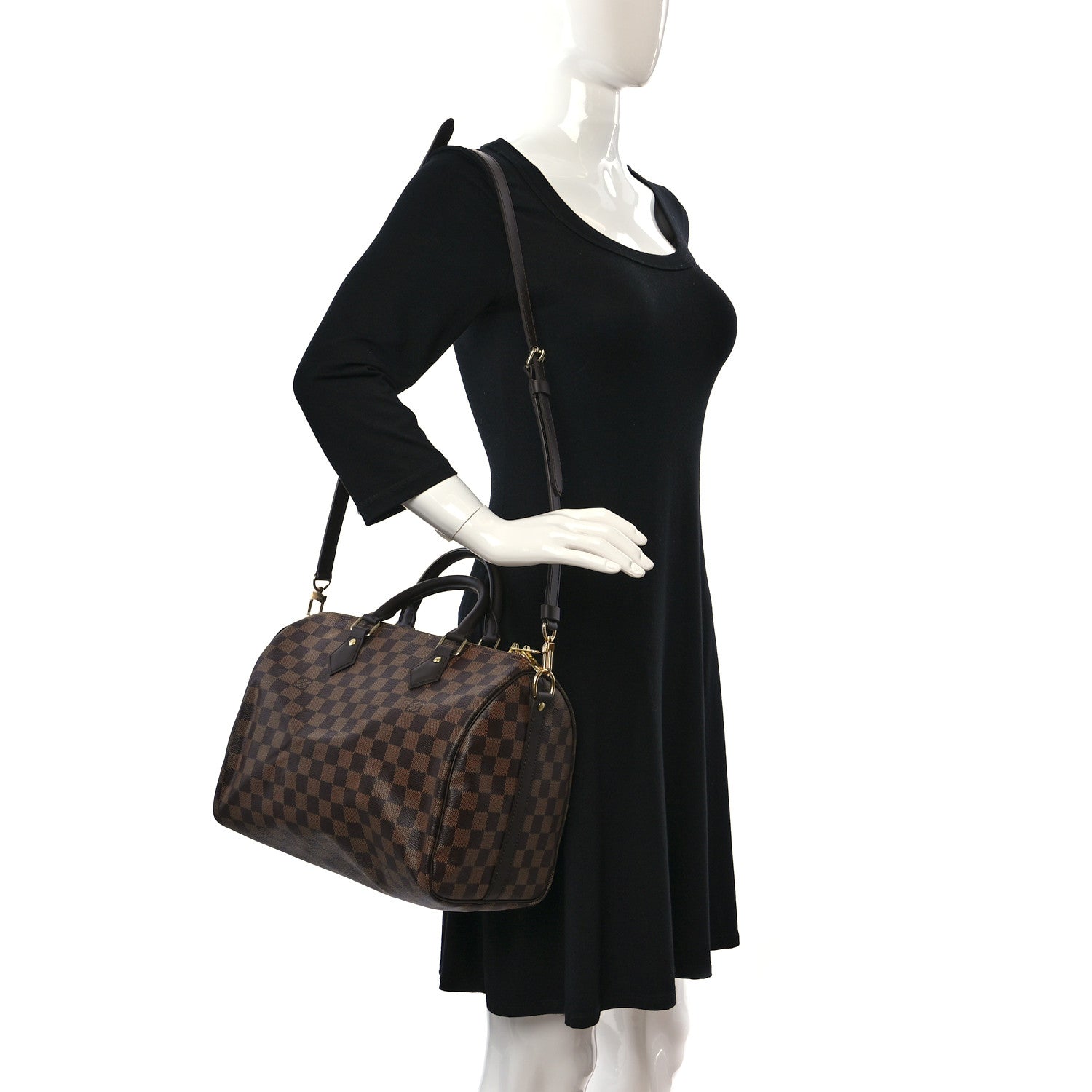Louis Vuitton Damier Ebene Speedy Bandouliere 30 2 of 8