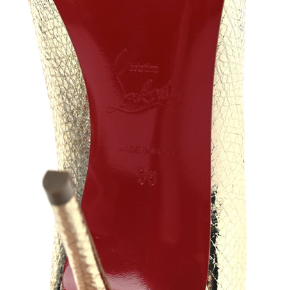 Christian Louboutin Specchio Vintage Kate 100 Pumps 38 Gold 7 of 8
