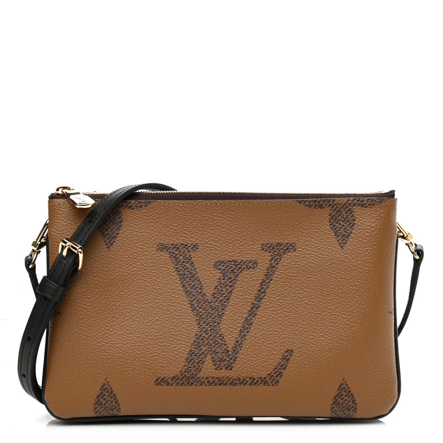 Reverse Monogram Giant Double Zip Pochette