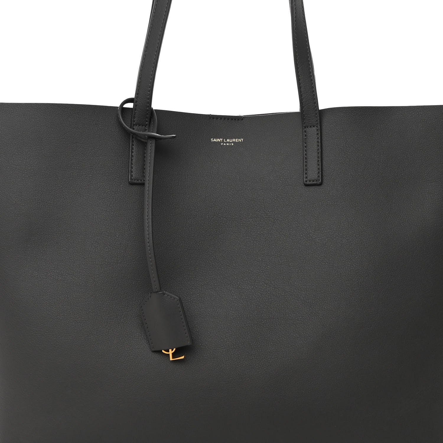 Saint Laurent Calfskin Large Shopping Tote Storm 9 of 14