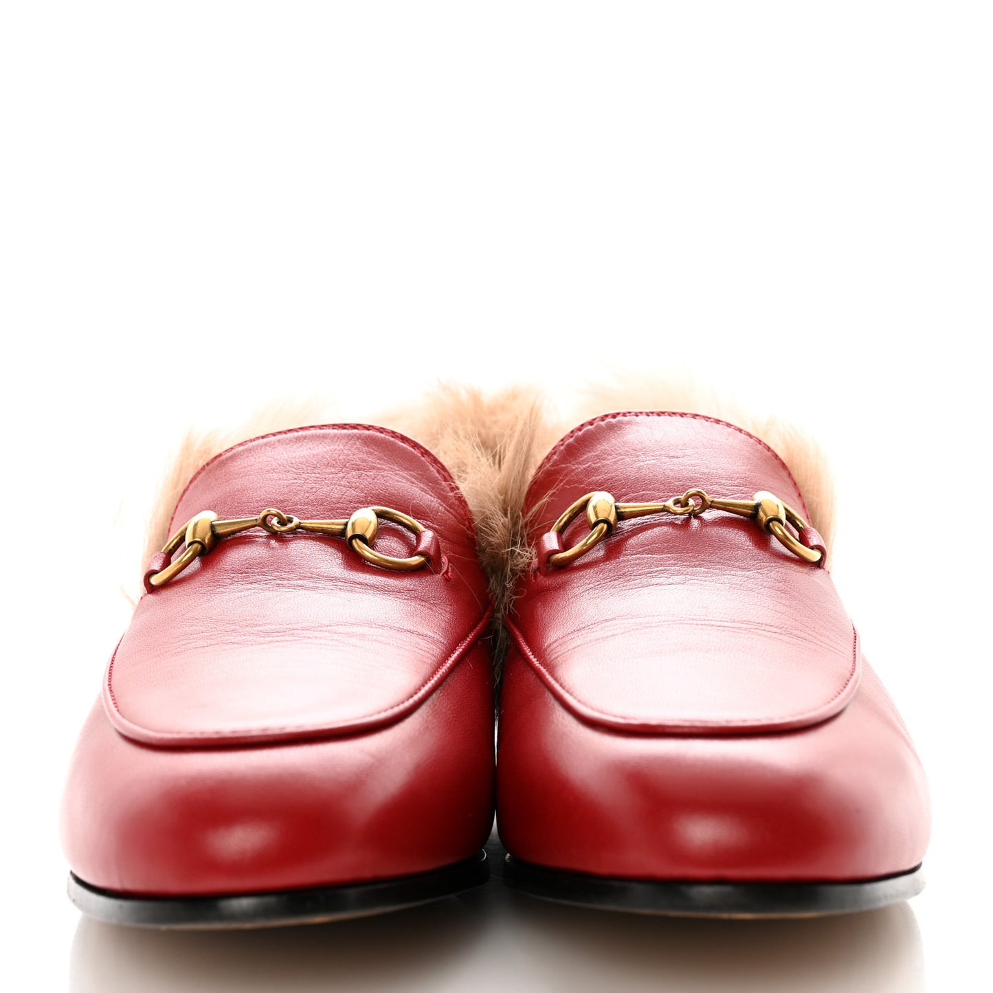 Malaga Kid Fur Womens Jordaan Loafers 37.5 Hibiscus Red Natural