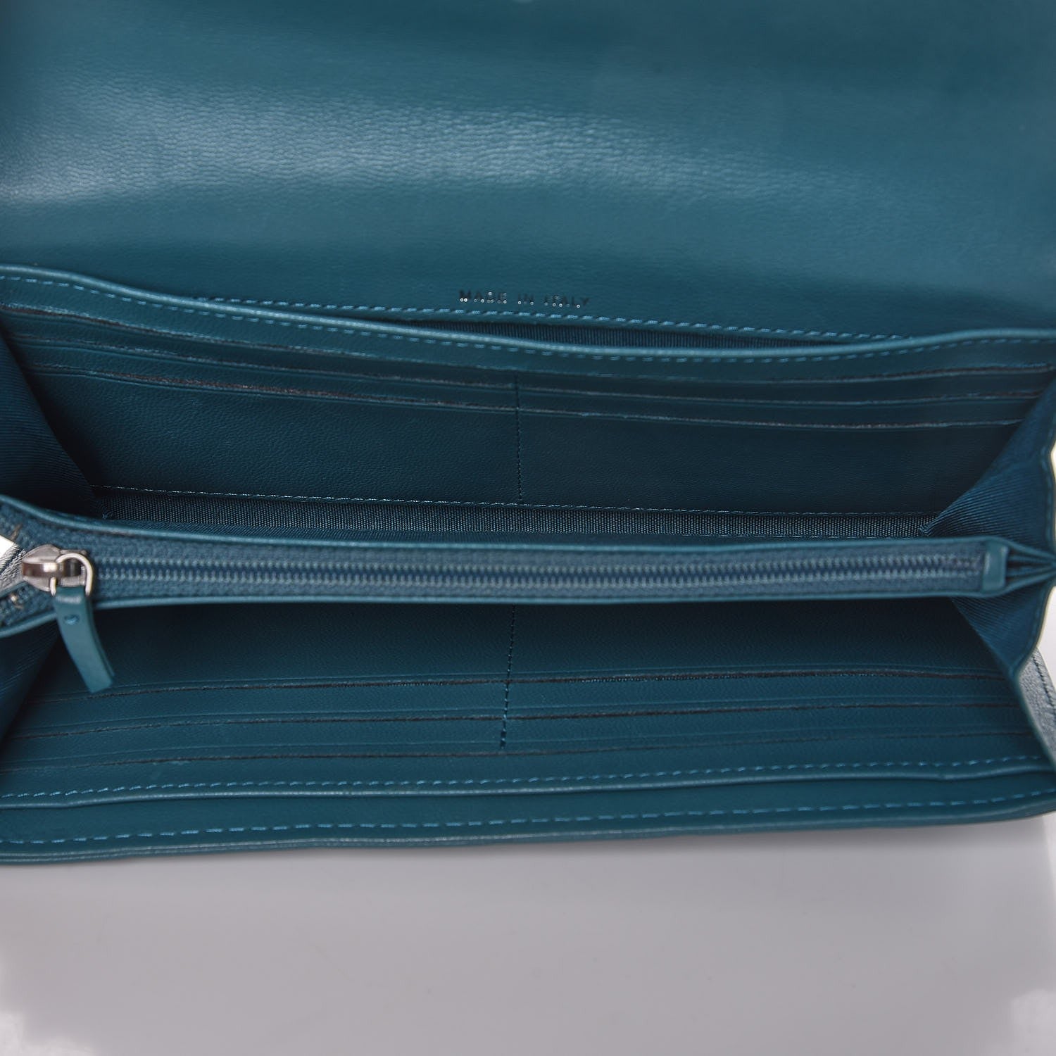 Chanel Lambskin Quilted Boy Flap Wallet Turquoise 5 of 8