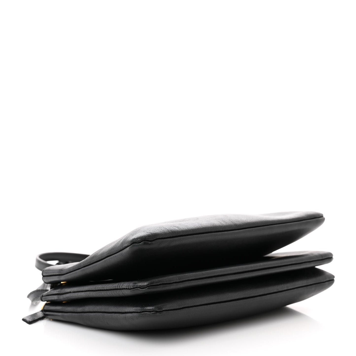 Lambskin Small Trio Crossbody Bag Black