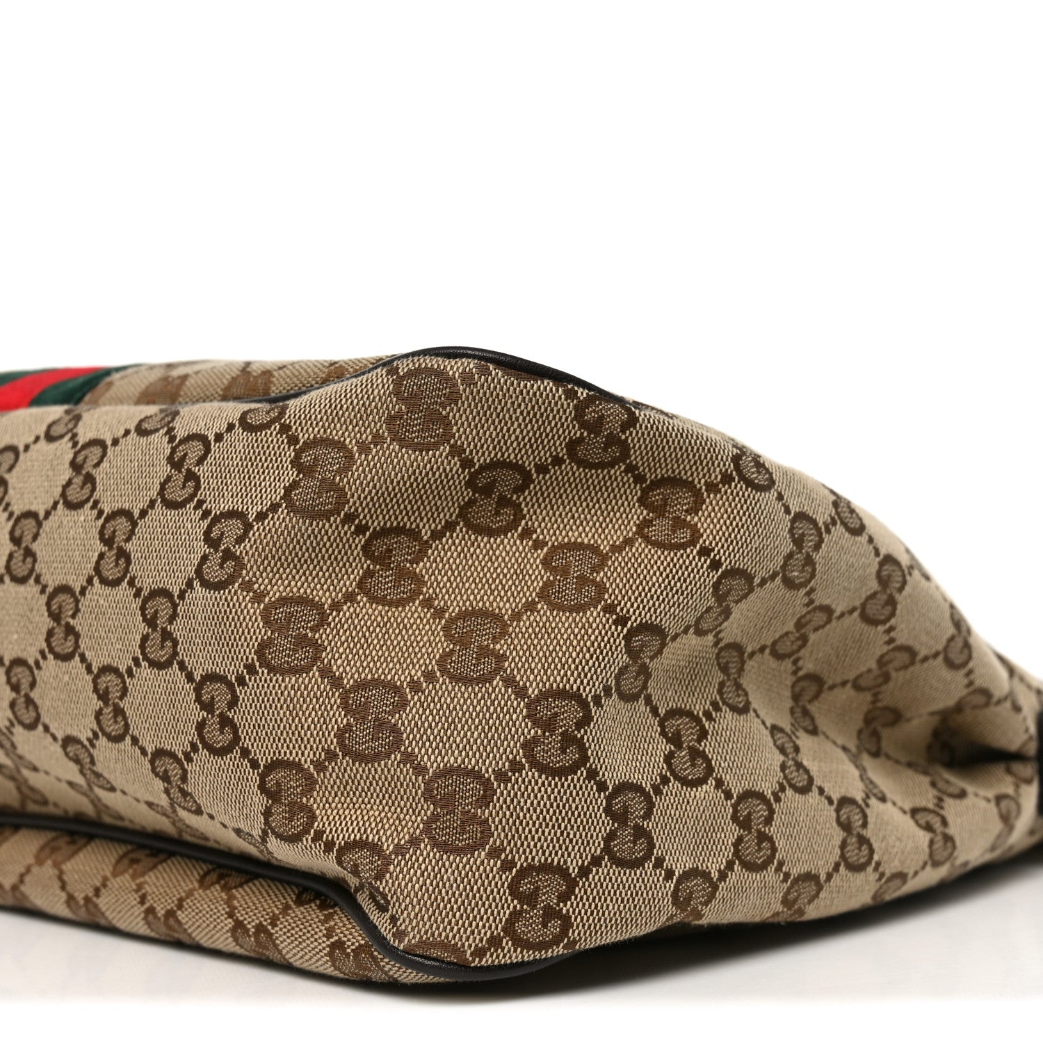 Gucci Monogram Calfskin Sherry Line Web Hobo Brown 10 of 10