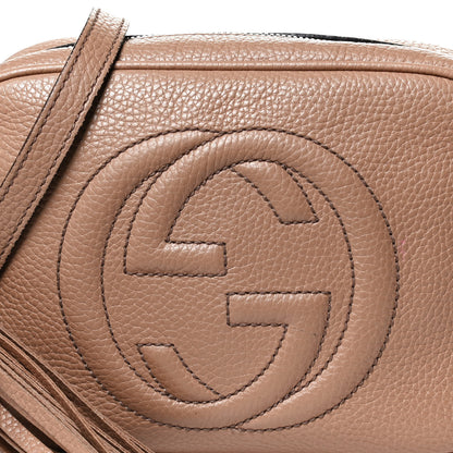 Gucci Pebbled Calfskin Small Soho Disco Bag Camelia 9 of 12