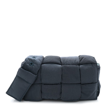 Bottega Veneta Nylon Intrecciato Padded Tech Mini Cassette Belt Bag Deep Blue Pale Blue 1 of 13