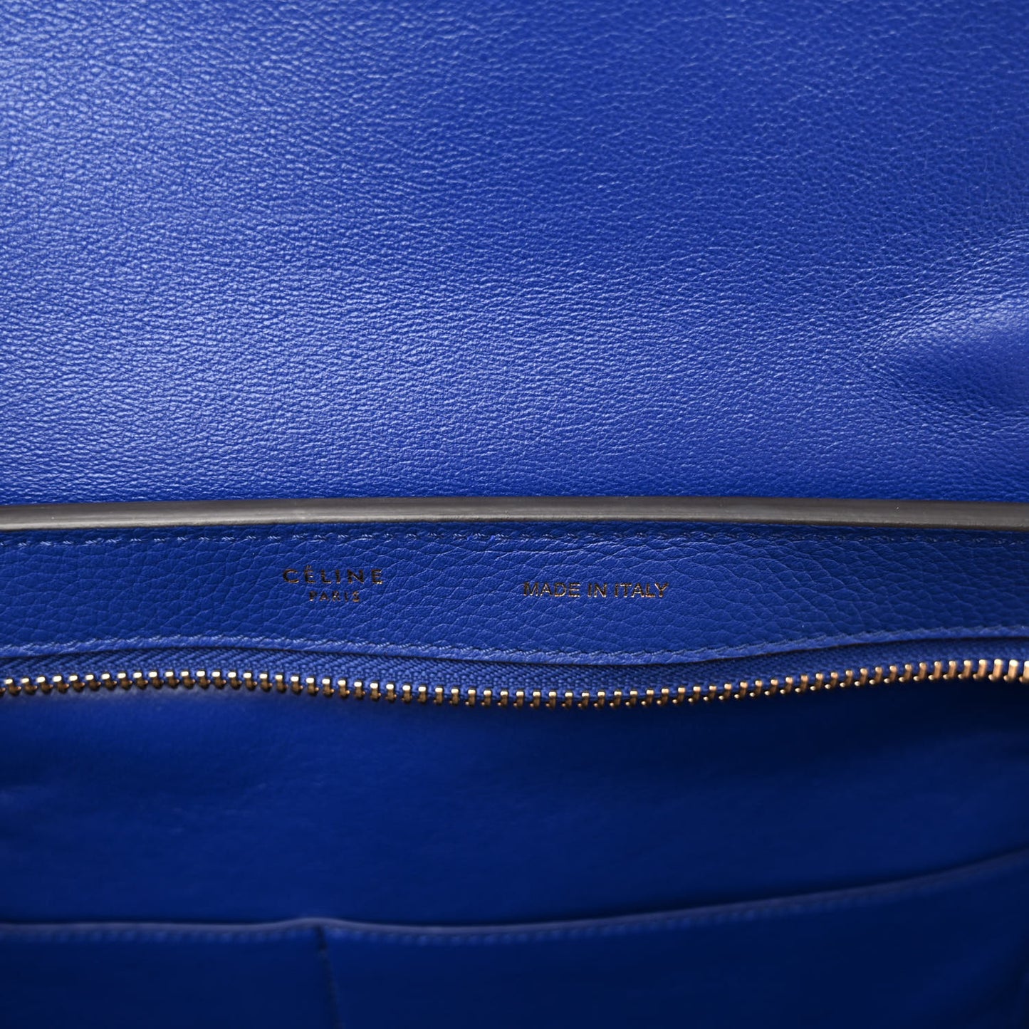Drummed Calfskin Suede Small Trapeze Indigo