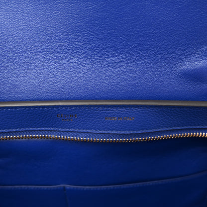 Celine Drummed Calfskin Suede Small Trapeze Indigo 6 of 10