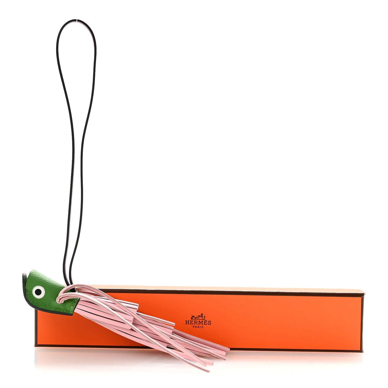 Hermes Epsom Swift Poisson Fish Charm Vert Yucca Rose Sakura Rouge H White 5 of 5