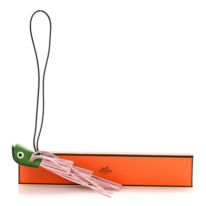Hermes Epsom Swift Poisson Fish Charm Vert Yucca Rose Sakura Rouge H White 5 of 5