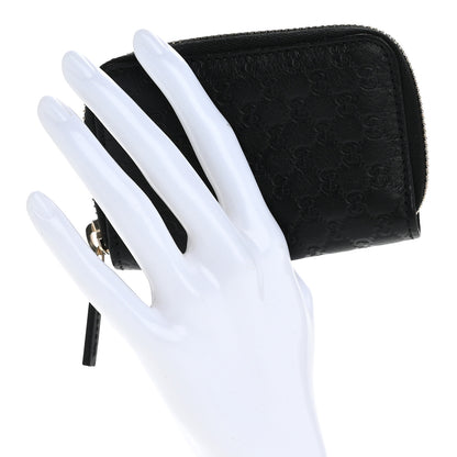 Gucci Microguccissima Zip Around Key Case  Black 2 of 9