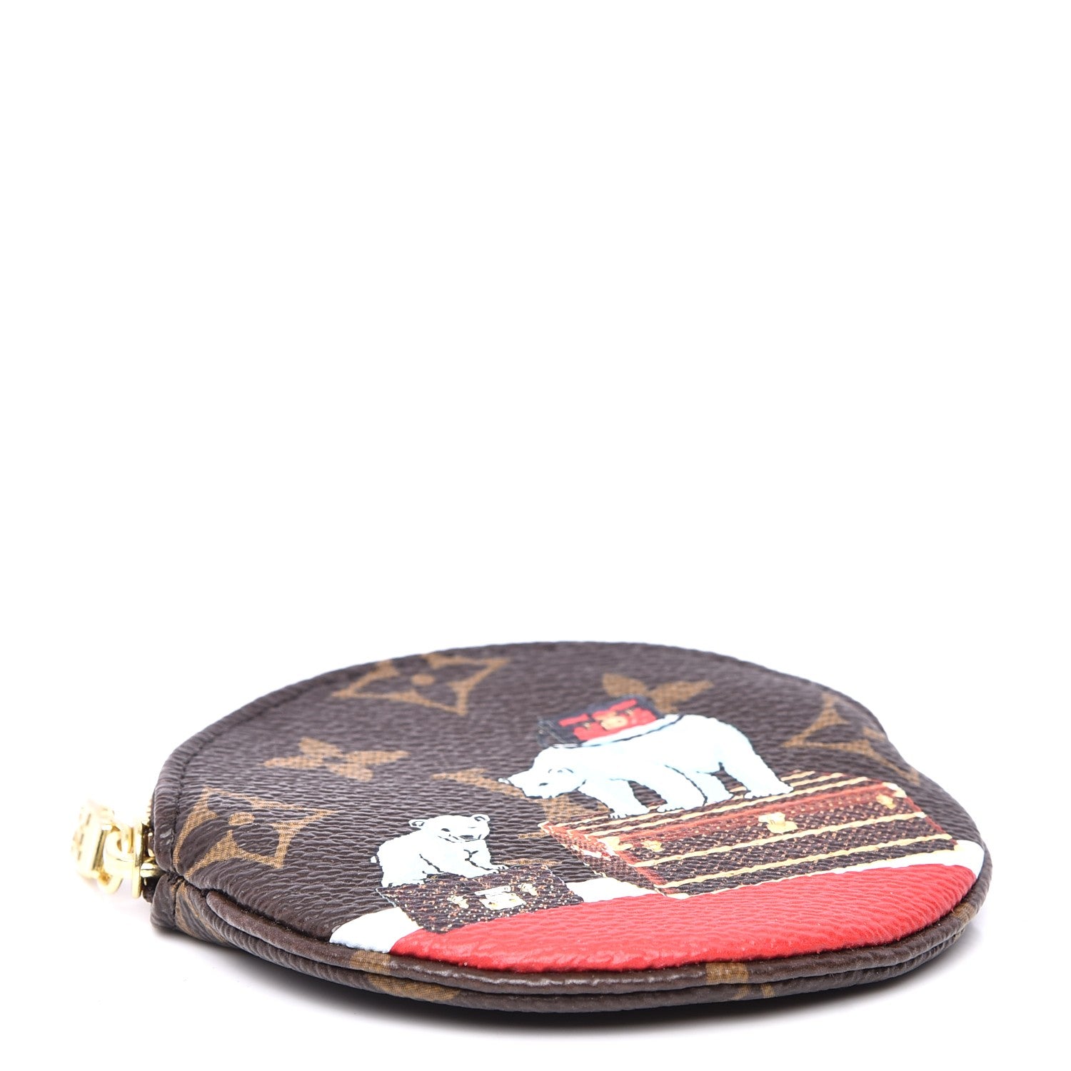 Louis Vuitton Monogram 2017 Christmas Animation Round Coin Purse 4 of 7