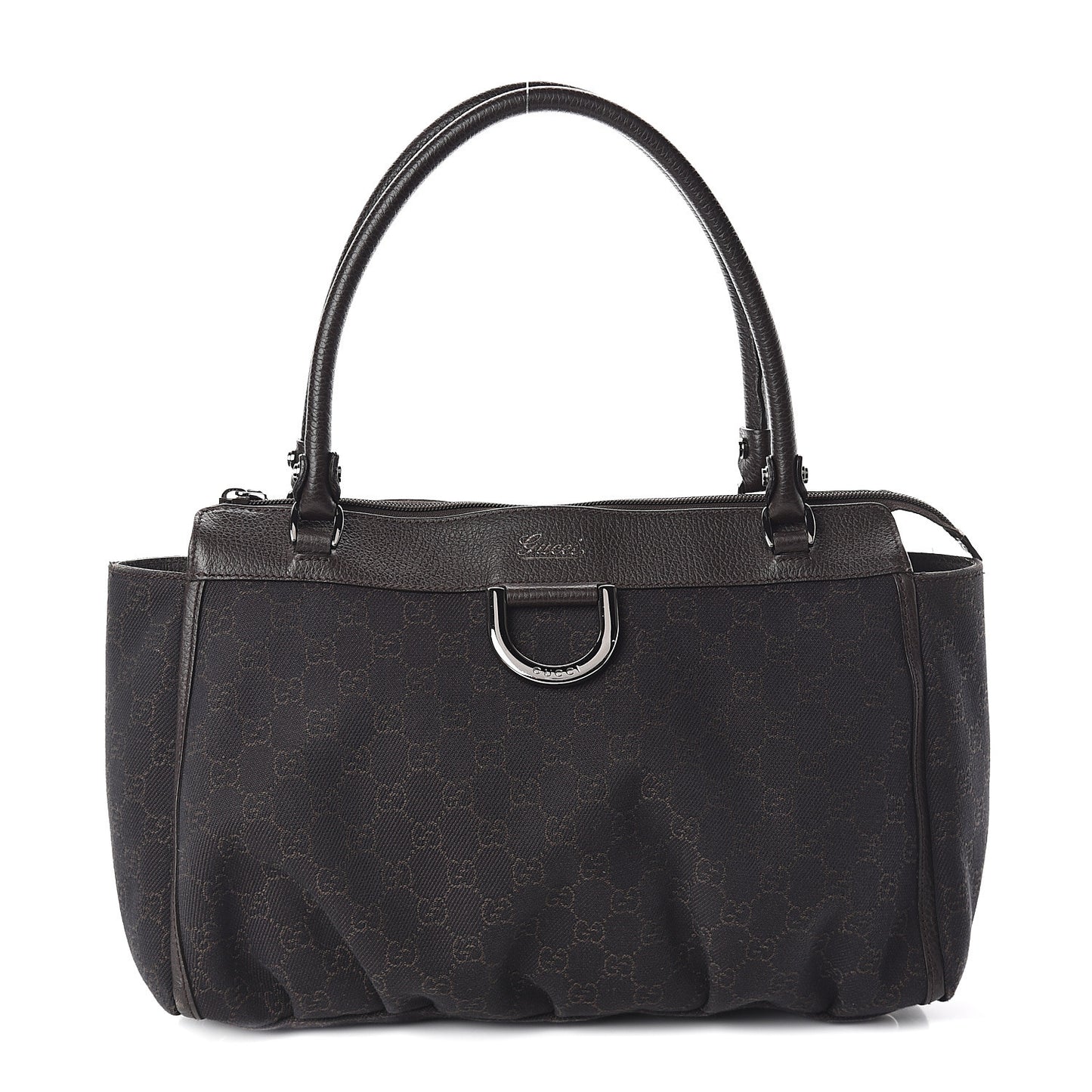 Monogram D Ring Tote Dark Brown