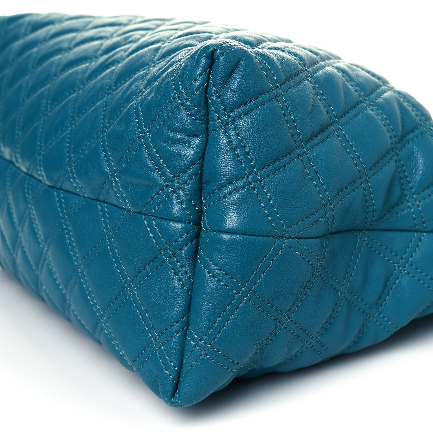 Marc Jacobs Calfskin Quilted Rio Satchel Tote Bag Turquoise 11 of 11