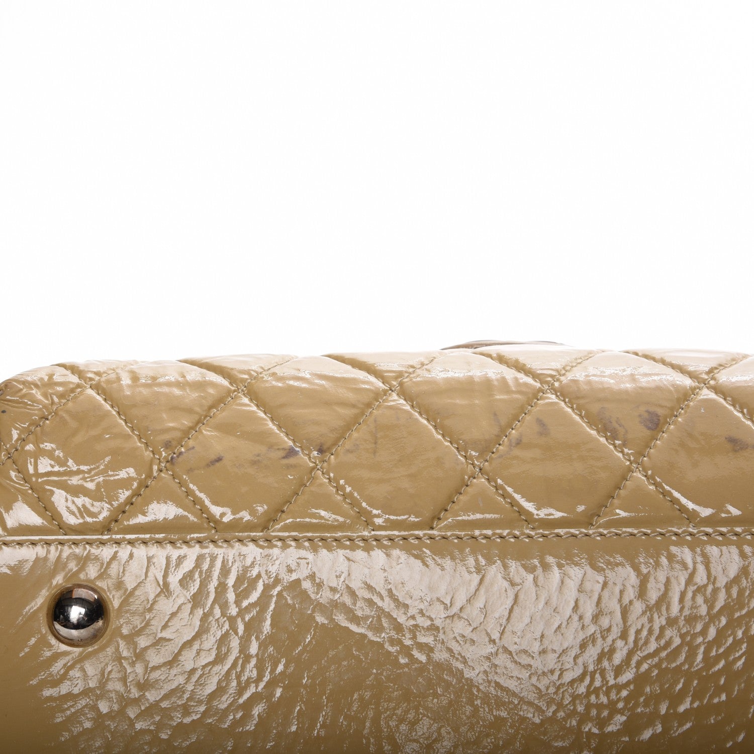 Chanel Patent Quilted Day Glo Flap Bag Beige 13 of 18