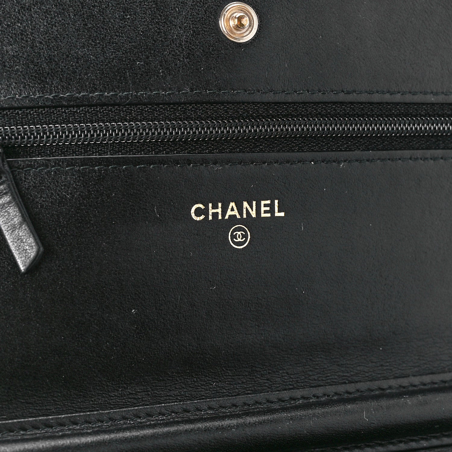 Chanel Patent Quilted Wallet On Chain WOC Black 7 of 13