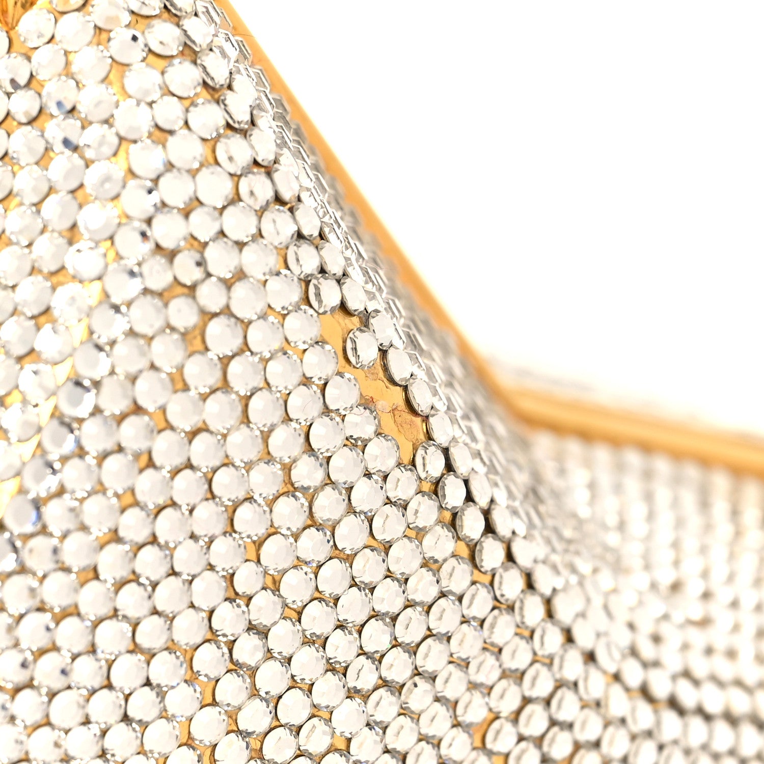 Judith Leiber Swarovski Crystal Star Minaudiere Clutch Gold 18 of 23