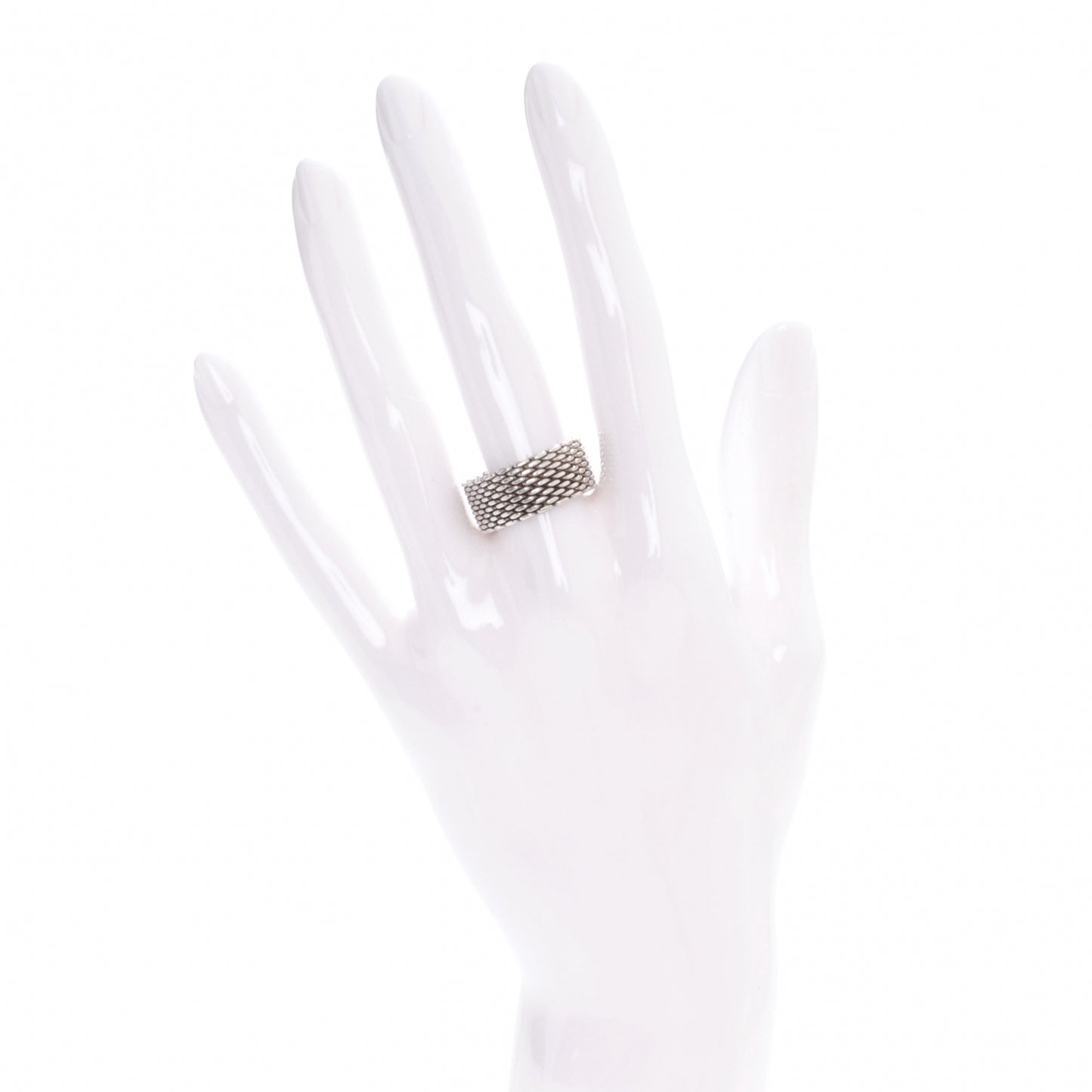 Sterling Silver Mesh Somerset Ring 9