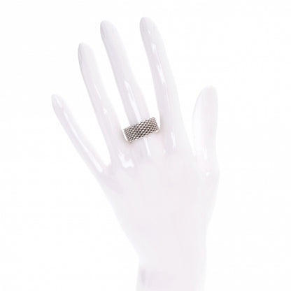 Tiffany Sterling Silver Mesh Somerset Ring 9 2 of 4