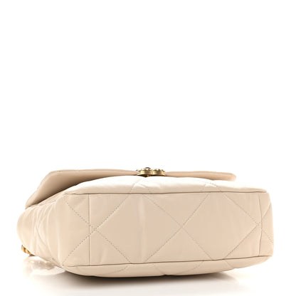 Chanel Lambskin Quilted Large Chanel 19 Flap Beige 4 of 9
