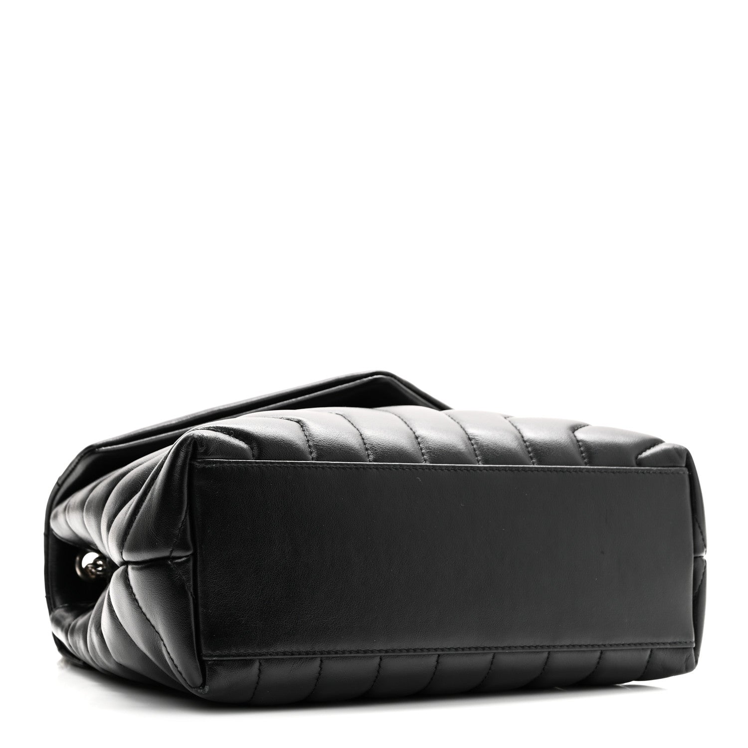 Saint Laurent Calfskin Y Quilted Monogram Small Loulou Chain Satchel Black 4 of 10