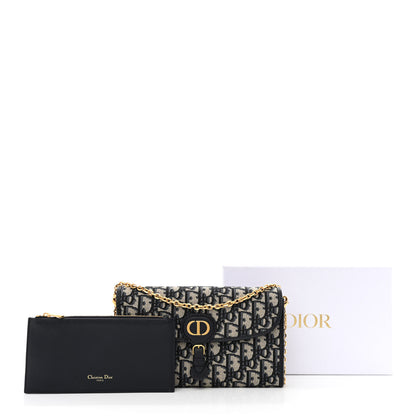 Christian Dior Oblique Bobby East West Pouch With Chain Blue 14 of 14